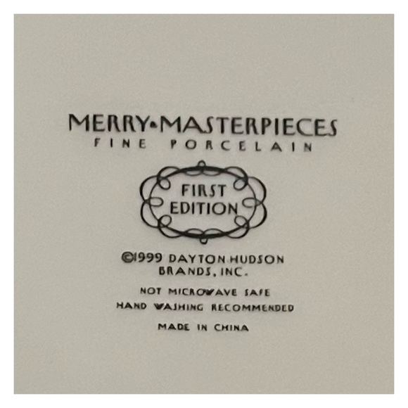 Merry Masterpieces Fine Porcelain Collectible Christmas Plate "Abe" - Picture 6 of 7